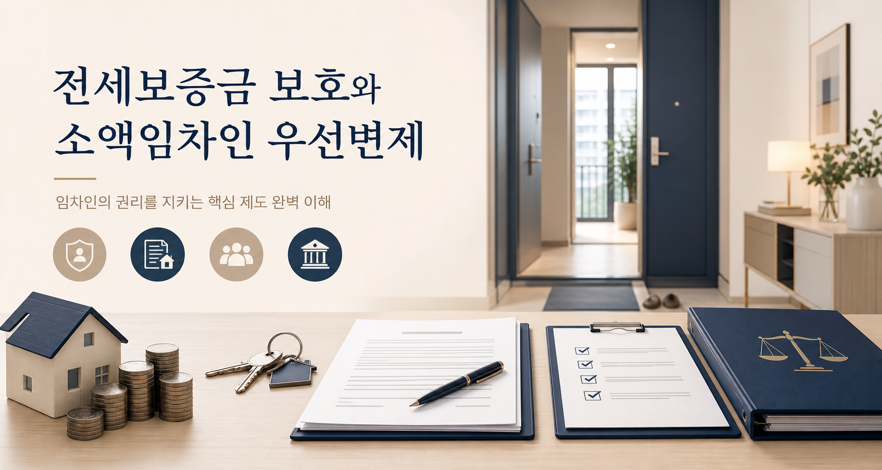 소액임차인 최우선변제금과 전월세 보증금 보호를 설명하는 대표 이미지