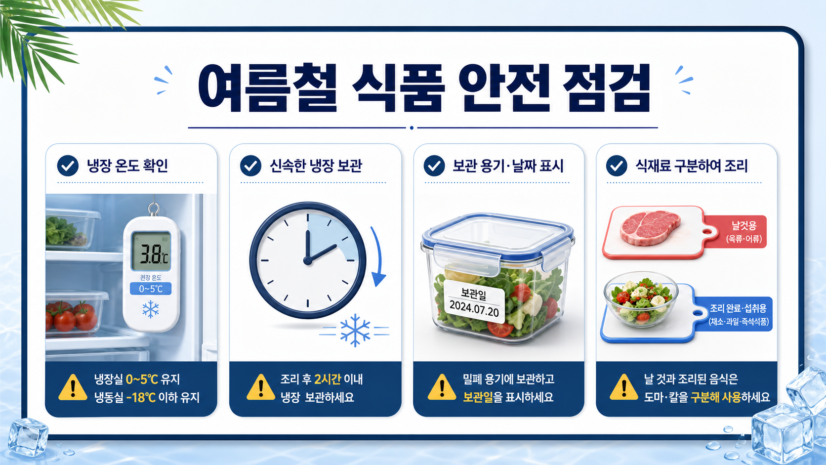 여름철 냉장고 식품 보관 전 안전 점검 체크리스트