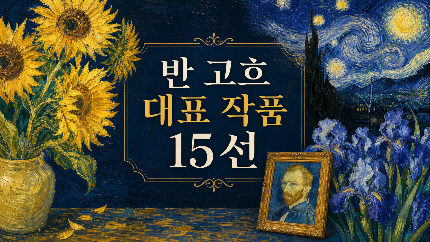반 고흐 대표 작품 15선을 소개하는 정보카드
